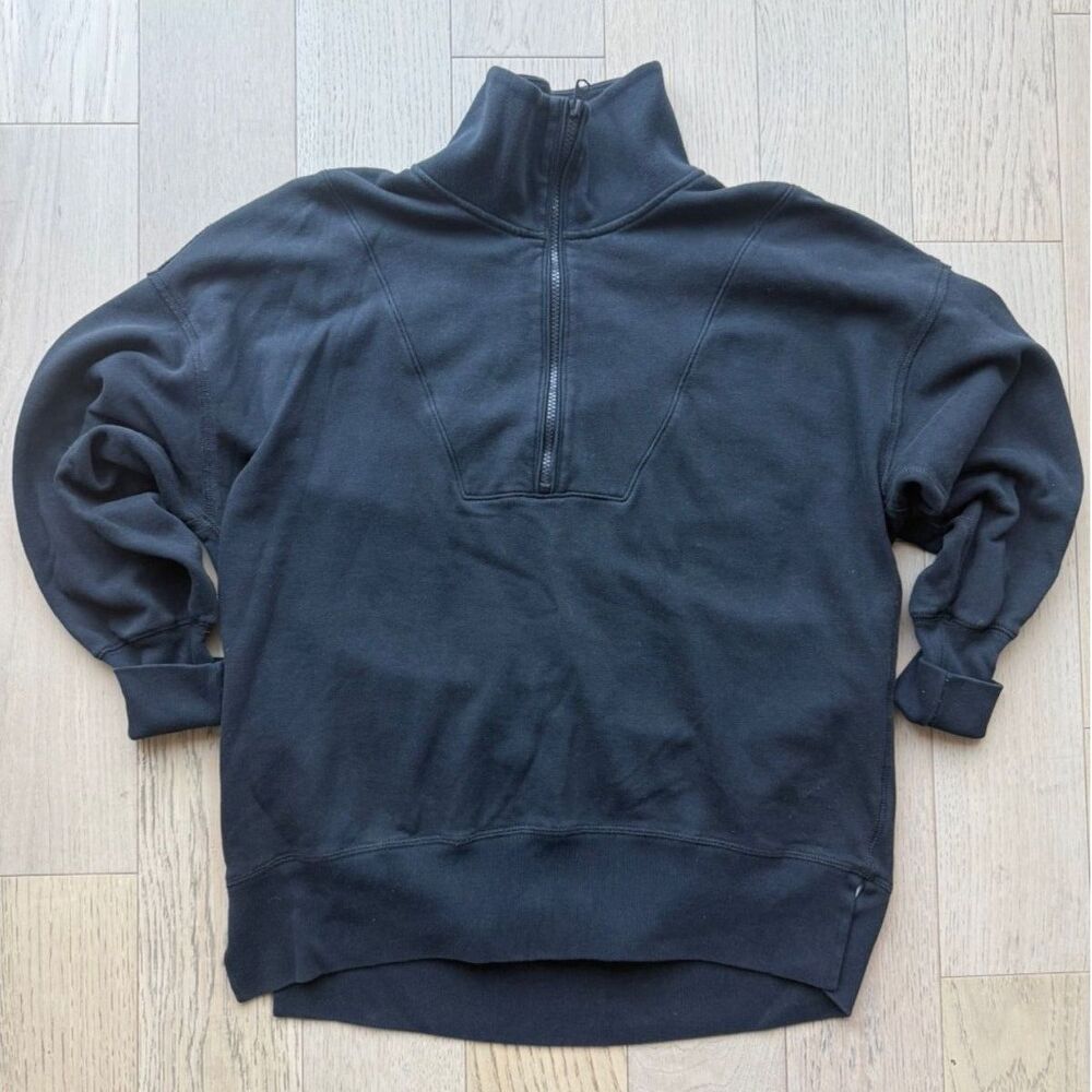Abercrombie Soft A&F Collection Black Zip Up Hoodie Womens Medium 60/40 - Picture 2 of 4